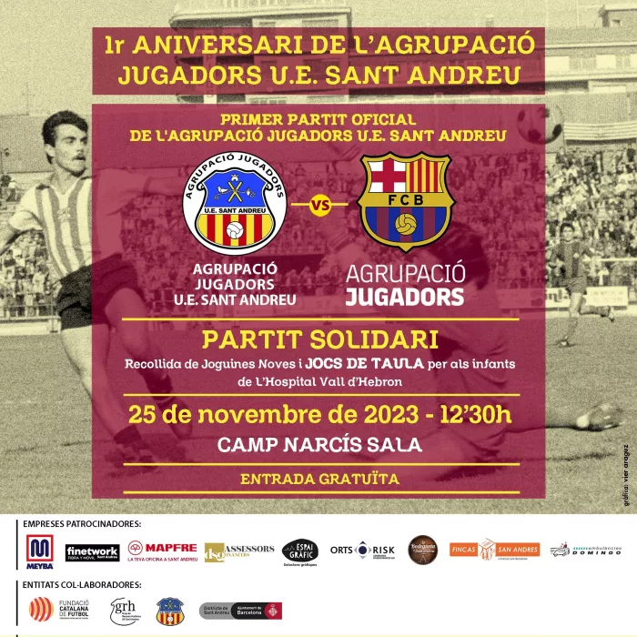 Partit solidari entre veterans del Sant Andreu i del Barça