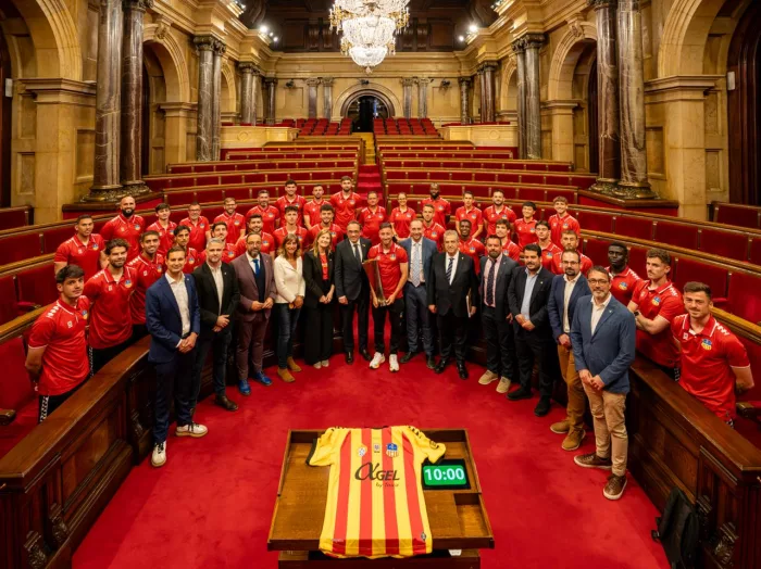 Recepció institucional a la UE Sant Andreu al Parlament de Catalunya