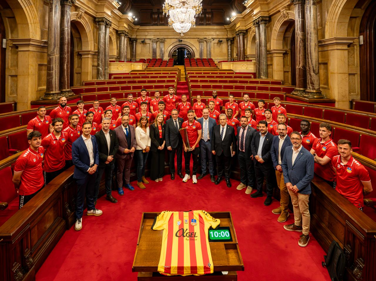 Recepció institucional a la UE Sant Andreu al Parlament de Catalunya