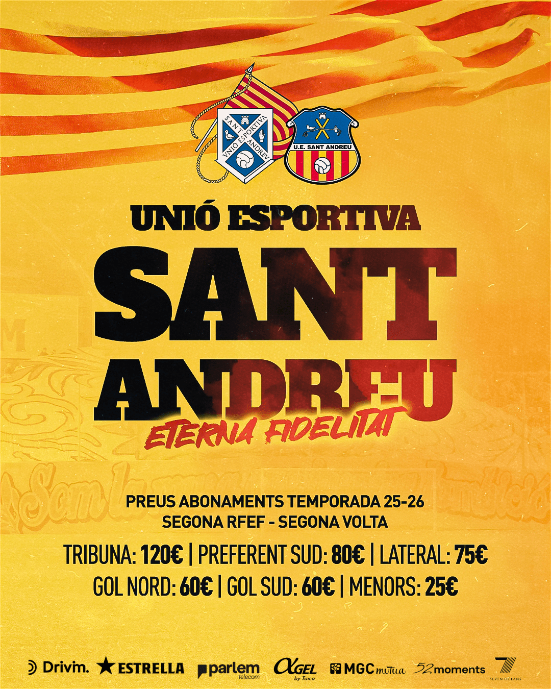 Disponibles els abonaments de la segona volta: aquest Nadal, regala Sant Andreu!